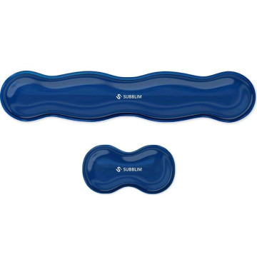 Pacote com 2 apoios de pulso Subblim Ergo Crystal Flex / Azul escuro Subblim - 1