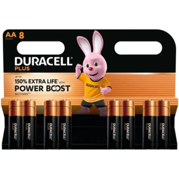 Pacote com 8 pilhas Duracell Plus Power Boost AA DPBLR6B8/ 1,5 V/ Alcalinas DURACELL - 1