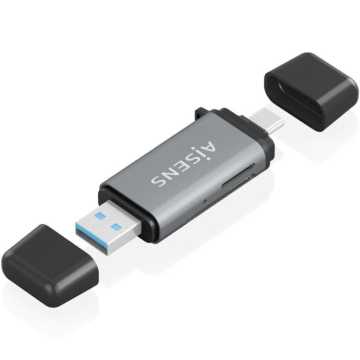 Leitor de cartão externo Aisens ASCR-2AC11-GR/ USB 3.1 AISENS - 1