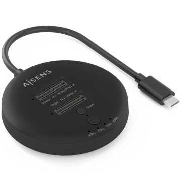 Dock USB 3.2 Gen2 Tipo C para SSD M.2 NVMe Aisens ASDS-2M2N05-BK/ Cinza AISENS - 1