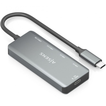Hub USB Tipo C Aisens A109-0946/ 2xUSB/ 2xUSB Tipo C/ 1xUSB Tipo C PD/ Cinza AISENS - 1