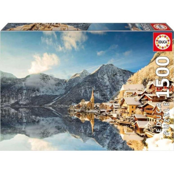 EDUCA - Puzzle 1500 Hallstatt Inverno 20284  - 1