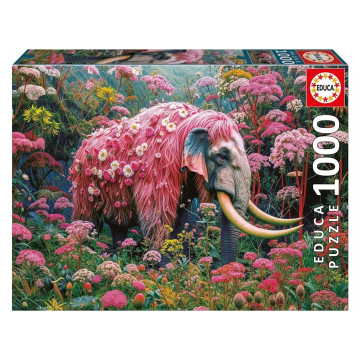 EDUCA - Puzzle 1000 Elefante Floral 20229  - 1