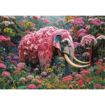 EDUCA - Puzzle 1000 Elefante Floral 20229  - 3