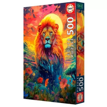 EDUCA - Puzzle 500 Olhar Majestoso do Leão 20261  - 3