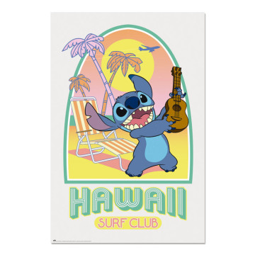 Pôster Hawaii Club Surf Stitch Disney  - 1