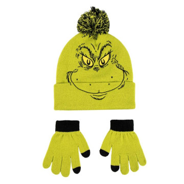 Conjunto de chapéu e luvas do Grinch  - 1