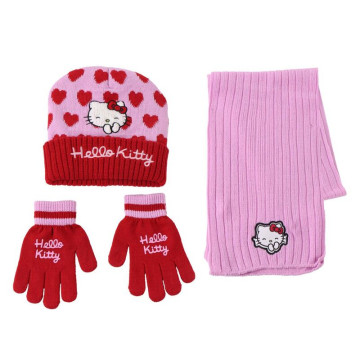 Conjunto de gorro, luvas e cachecol Hello Kitty  - 1