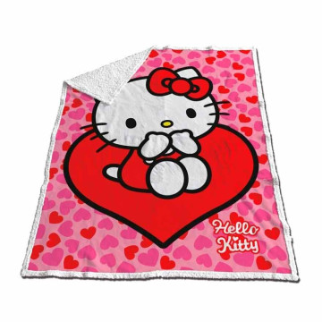 Cobertor sherpa coral Hello Kitty 120x150cm SANRIO - 1