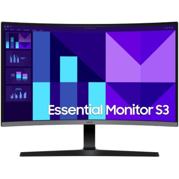 Monitor profissional curvo Samsung Essential Monitor S3 S39GD S27D396GAU 27'/ Full HD/ Multimídia/ Preto e Prata Samsung - 1