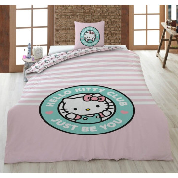 Capa de edredom Hello Kitty cama 90cm polialgodão SANRIO - 1