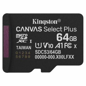 Cartão de memória Kingston CANVAS Select Plus 64 GB microSD XC/ Classe 10/ 100 MB KINGSTON - 1