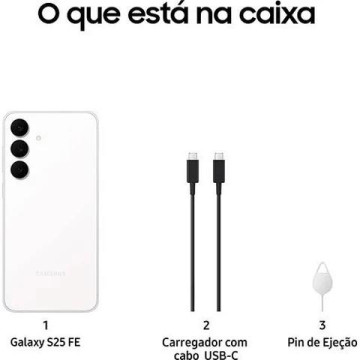 SAMSUNG - Galaxy S25 FE 256GB Branco SM-S731BZWGEUB Samsung - 7