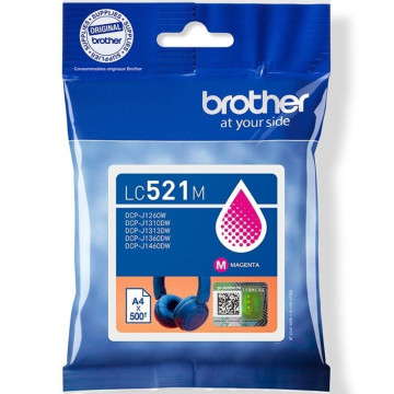 Cartucho de tinta original Brother LC521M/Magenta BROTHER - 1