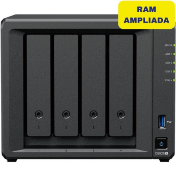 Synology Diskstation DS925+ NAS/ 4 baias 3,5'- 2,5'/ 32 GB DDR4/ Formato Torre SYNOLOGY - 1