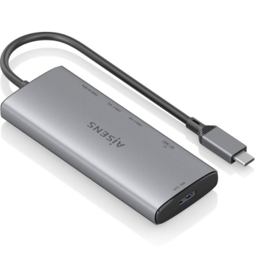 Docking USB Tipo C Aisens ASUC-6P029-GR/ 1xHDMI/ 1xUSB/ 2xUSB Tipo C/ 1xLeitor de Cartão/ Cinza AISENS - 1