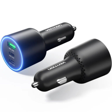 Carregador de carro Vention FFPB0/ 2xUSB-Tipo C/ 1xUSB/ 165W VENTION - 1