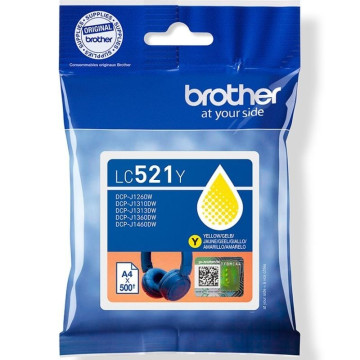 Cartucho de tinta original Brother LC521Y/Amarelo BROTHER - 1