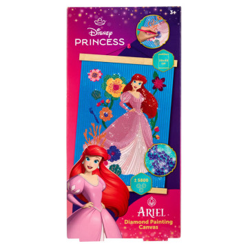 Moldura de madeira com pintura diamante das Princesas Disney CANENCO - 1