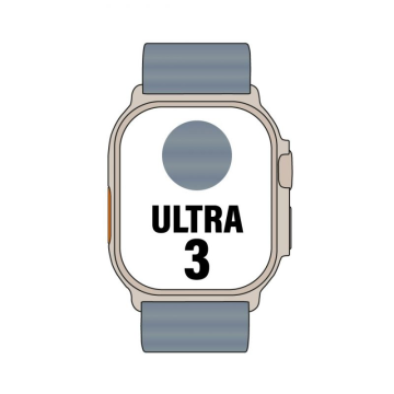 Apple Watch Ultra 3 GPS/Cellular 49 mm Caixa de titânio natural/Pulseira náutica azul oceano Apple - 1