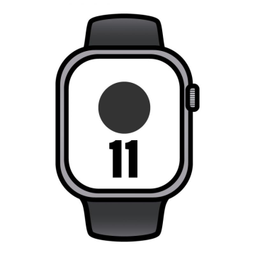Apple Watch Series 11/ GPS/ 42 mm/ Cinza Espacial/ Pulseira Esportiva Preta (P/M) Apple - 1