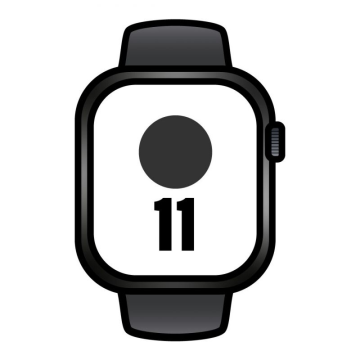 Apple Watch Series 11/ GPS/ 46 mm/ Preto Jet/ Pulseira esportiva preta (M/G) Apple - 1