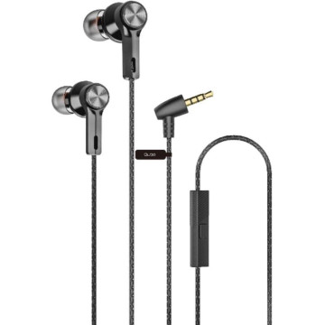 Fones de ouvido intra-auriculares Qubo EB-100/ com microfone/ conector 3,5/ cinza QUBO - 1