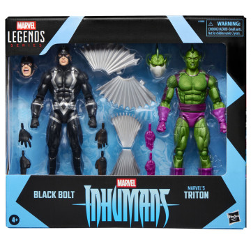 Blister 2 bonecos Raio Negro e Tritão Inumanos Marvel Legends Series 15cm HASBRO - 1
