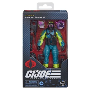 Figura Rato-toupeira Estágio 2 Série Classificada Cobra GI Joe 15cm HASBRO - 1