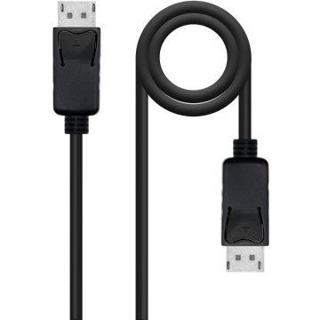 Cabo DisplayPort 1.4 8K Nanocable 10.15.2802/ DisplayPort Macho - DisplayPort Macho/ 2m/ Certificado/ Preto NANO CABLE - 1