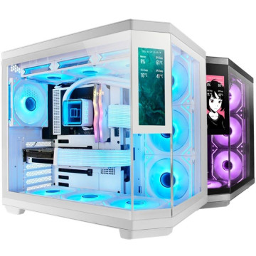 Mars Gaming MC-3TCORELCD/ Caixa de jogos semi-torre branca Mars Gaming - 1