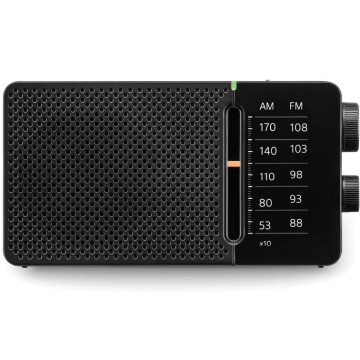 RÁDIO PORTÁTIL FM/AM SANGEAN SR-36 PRETO  - 1