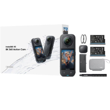 Kit Essencial Insta360 X5 Câmera Digital Esportiva/ 8K/ Ângulo de Visão 360º/ Preto INSTA360 - 1