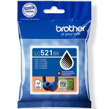 Cartucho de tinta original Brother LC521BK/Preto BROTHER - 1