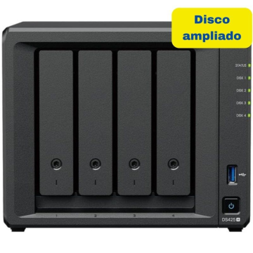 Synology DiskStation DS425+ NAS / 4 baias de 3,5" a 2,5" / 2 GB de DDR4 / 16 TB / Formato Torre SYNOLOGY - 1