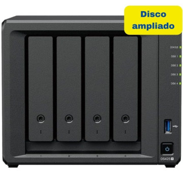 Synology DiskStation DS425+ NAS / 4 baias de 3,5" a 2,5" / 2 GB DDR4 / 8 TB / Formato Torre SYNOLOGY - 1