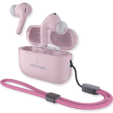 Fones de ouvido Bluetooth Vention Echo Lite E11 Plus com estojo de carregamento / 30 horas de duração da bateria / Rosa VENTION 