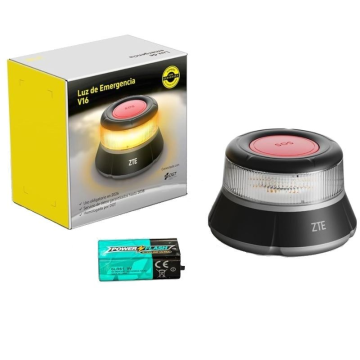 Sinalizador de emergência para carro ZTE E1 V16 / Homologado / Base magnética / Geolocalizável / Alimentado por bateria ZTE - 1