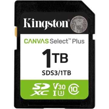 Cartão de memória Kingston CANVAS Select Plus 1TB SD XC / Classe 10 / 150MBs KINGSTON - 1