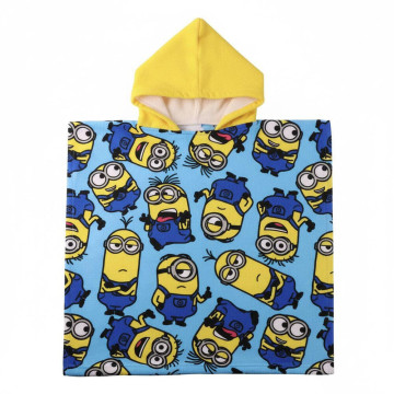 Toalha poncho de microfibra dos Minions  - 1