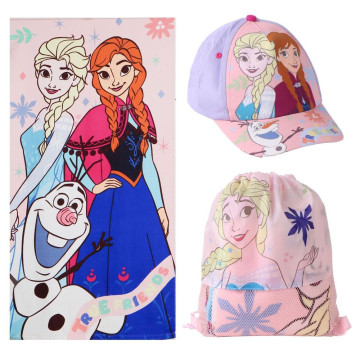 Conjunto de toalha, saco de dormir e gorro Disney Frozen  - 1