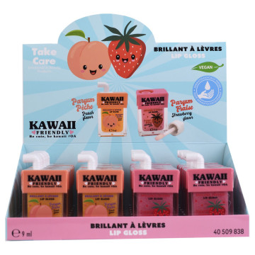 Bálsamo labial kawaii + brilho labial sortidos  - 1
