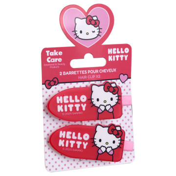 Cartela com 2 presilhas de cabelo da Hello Kitty  - 1