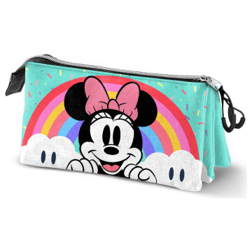 Estojo triplo para lápis da Minnie Arco-Íris da Disney KARACTERMANIA - 1