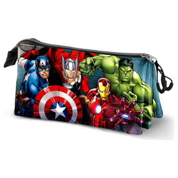 Estojo triplo para lápis dos Vingadores da Marvel KARACTERMANIA - 1