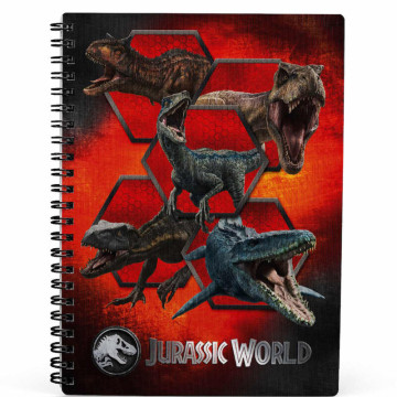 Caderno 3D de Carnívoros do Mundo Jurássico SD TOYS - 1