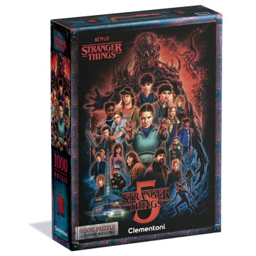 Quebra-cabeça Stranger Things 5 com 1000 peças CLEMENTONI - 1