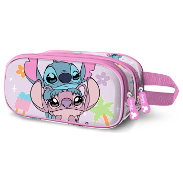 Estojo de lápis 3D do casal Angel & Stitch da Disney KARACTERMANIA - 1