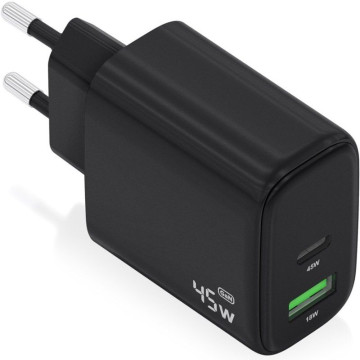 Carregador de parede Aisens A110-0972 GaN/ 1x USB Tipo C/ 1x USB/ 45 W/ Preto AISENS - 1
