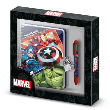 Caderno + Caneta Os Vingadores Marvel KARACTERMANIA - 1